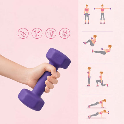 Cast Iron Dumbbells Pair with Ergonomic Grip