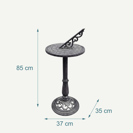 Cast Iron Sundial With Stand – Roman Numerals, Outdoor