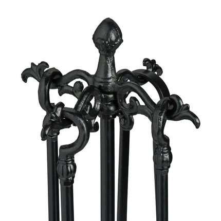 Cast iron fireplace set with 5 parts