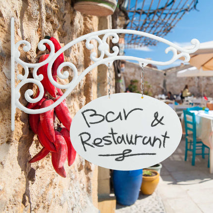 Cast iron wall sign for marking