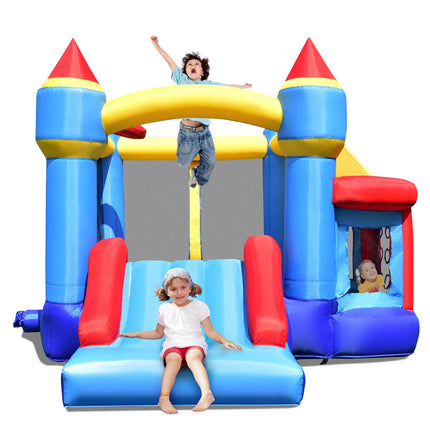 Castle Slide Bounce House with Ball Pit & Basketball Hoop