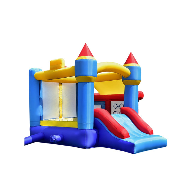 Castle Slide Bounce House with Ball Pit & Basketball Hoop