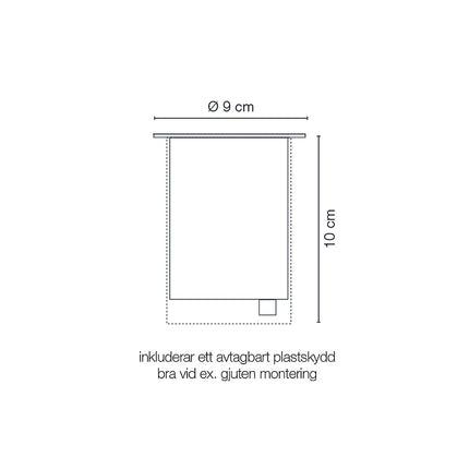 Castor In-ground ground spot 1100lm Ø9cm