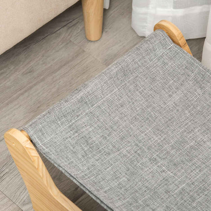 Elevated cat bed Hammock with soft cushion, pine