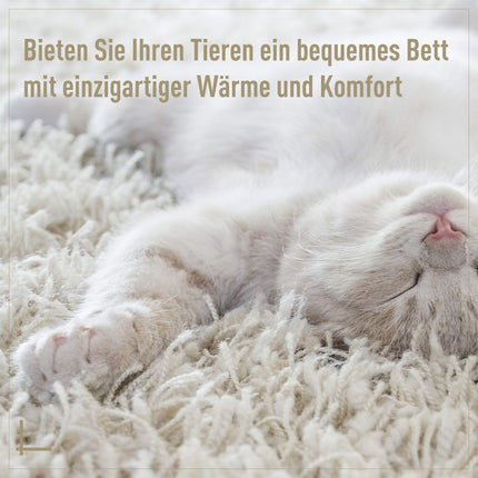 Rattan Cat Cave Bed - Cozy beige with pillow, 56x35Cm