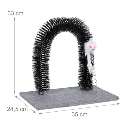 Cat Brush Arch with Toy Mouse
