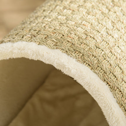 Cat Cave Bed with scratching pad, pine, flannel