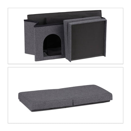 Cat Cave in Grey with Lid