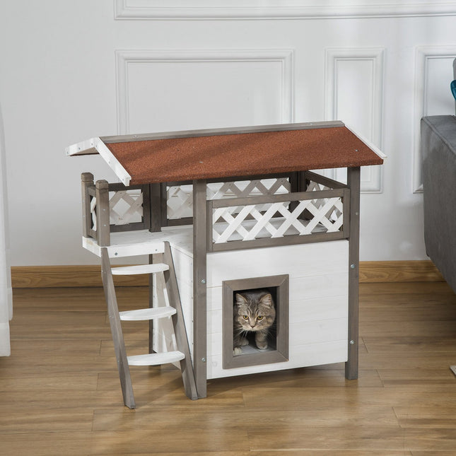 Cat House - Spruce Wood, insulated, indoor and outdoor use
