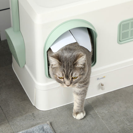 Cat litter with hood with box and odor remover 50x40x40Cm