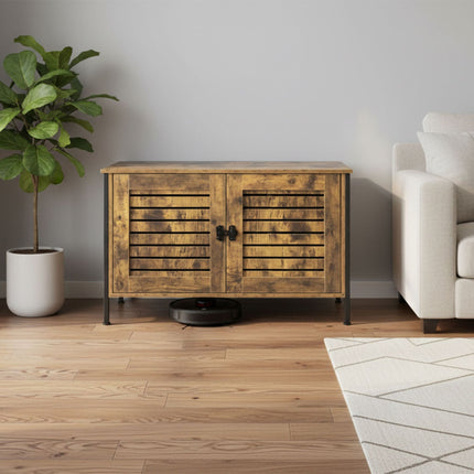 Cat Litter Cabinet with Cat-Head Entrance, Wood-Effect