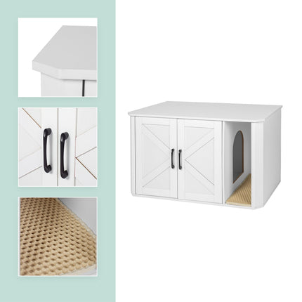 Cat Litter Cabinet with Mat – Wood-Effect, Multi-Use