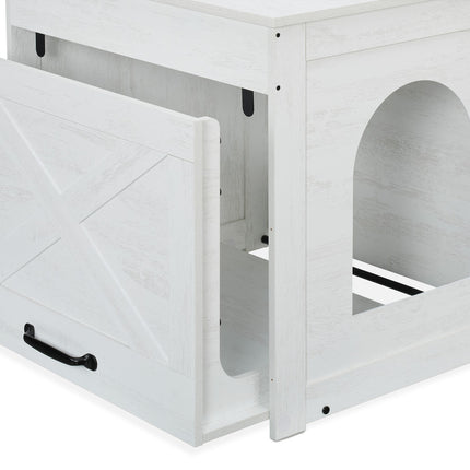 Cat Litter Cabinet with Scratching Mat and Drawer