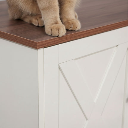 Cat Litter Cabinet with Side Entrance and Divider
