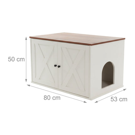 Cat Litter Cabinet with Side Entrance and Divider