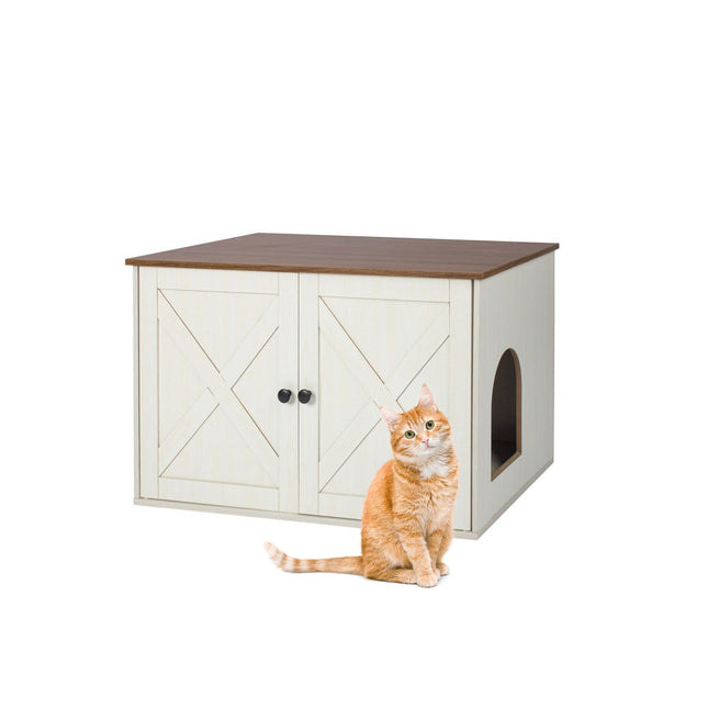 Cat Litter Cabinet with Ventilation, Wood Effect
