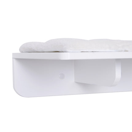 Cat seat with scratching post and toy, plush cushion, 53 cm