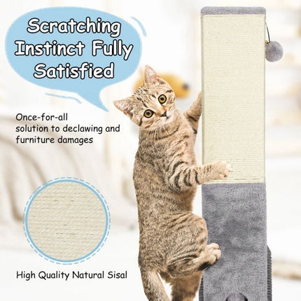 Cat Scratching Post, 79 cm Sisal Pole, Massage Brush, Balls