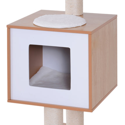 Cat scratching tree with sisal and toy, 71.5x49.5x120 cm