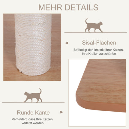 Cat scratching tree with sisal and toy, 71.5x49.5x120 cm