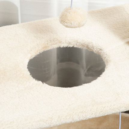 Small cat scratching post with bed and play ball - 76 cm