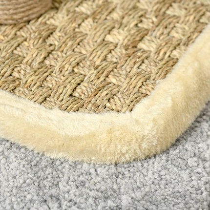 Cat scratching post, jute stem, toys, khaki/brown, 40x30x56cm