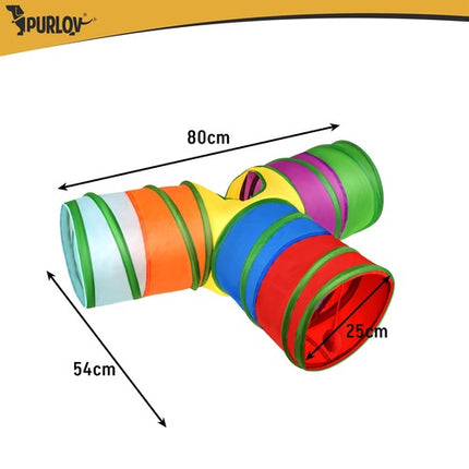 Cat Toy Set with Tunnel, Rod, Balls & Mice – 24 pcs