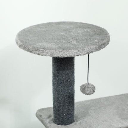 Cat Tree 103 cm with Platforms and Sisal Posts, Grey