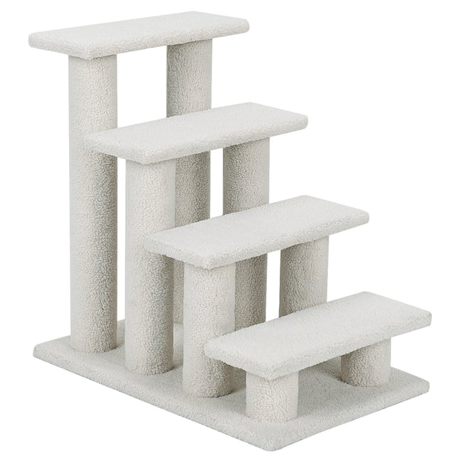Cat Tree and Pet Stairs, Beige, 61 x 40 x 60 cm