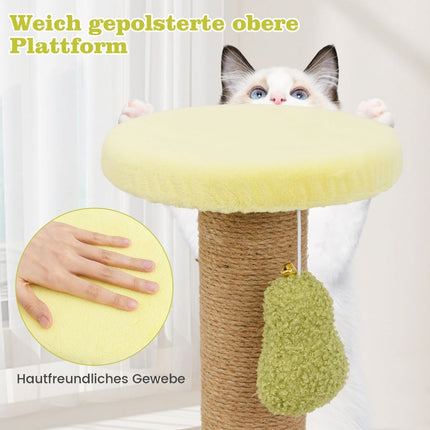 Cat Tree with Jute Posts and Avocado Toy, 50cm