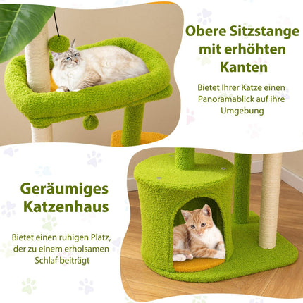 Cat Tree with Platforms & Scratching Posts, 122 cm