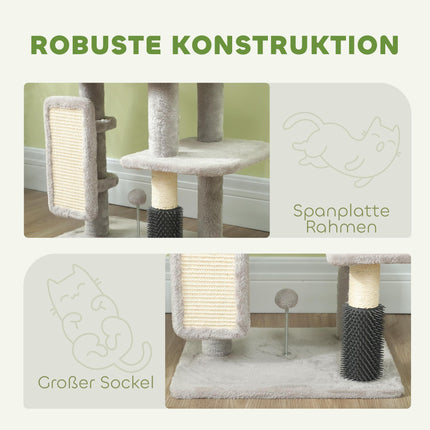 Cat Tree with Sisal Posts and Plush Bed, 104 cm