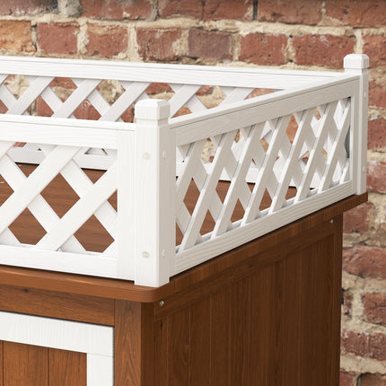 Cat house with balcony and stairs - spruce wood, up to 6 kg