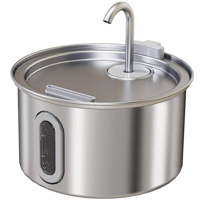 Kattenfontein 2,5L drinkfontein voor katten met stille pomp LED-actiefkoolfilter 19,4 x 19,4 x 18,7 cm