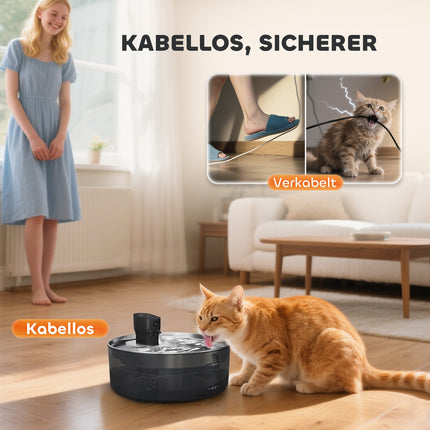 Cat Water Fountain, 7L Capacity, Quiet Pump, LED Display