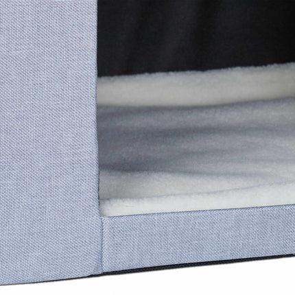 Cat hide in gray with lid