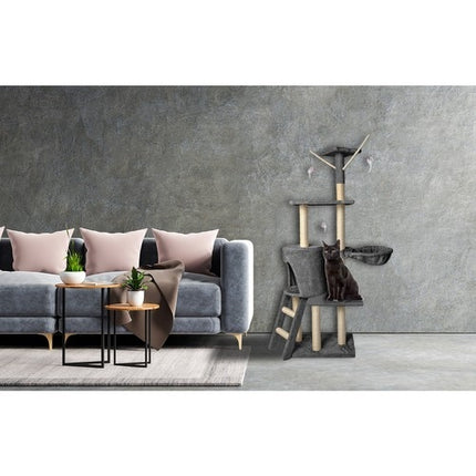 Cat tree 138 cm, gray