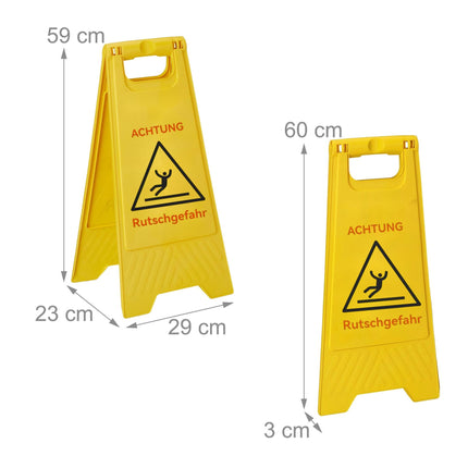 Caution: Slippery Floor Signs, Set of 3
