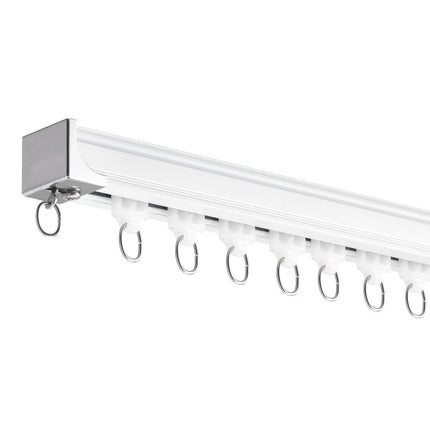 Ceiling Curtain Track Set 17.7 Ft, Ceiling or Wall Mount, Hooks