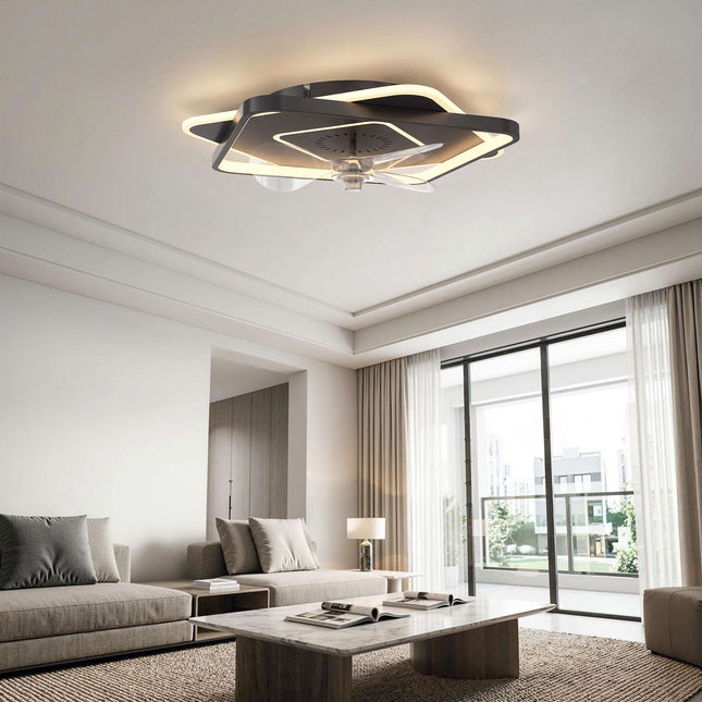 Ceiling Fan with Light, Remote Control, 6 Speeds, 3 Colors