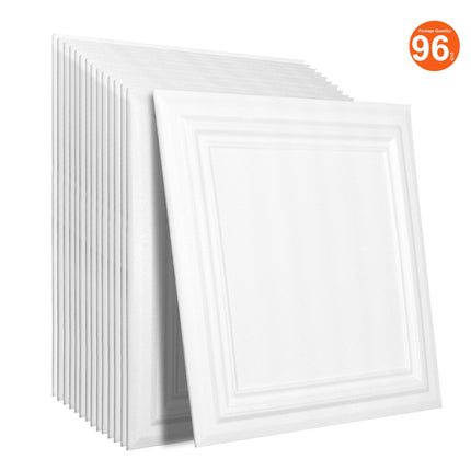 Ceiling Tiles, 96-Pack 20x20 In Polystyrene Glue-Up