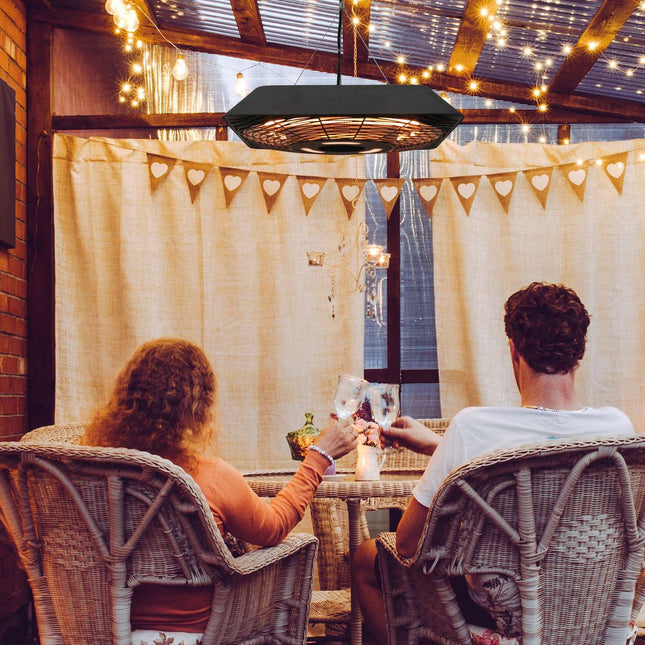 Electric roof terrace heater, 5 positions, remote controlled