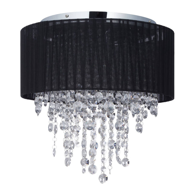 Ceiling lamp organza crystal black