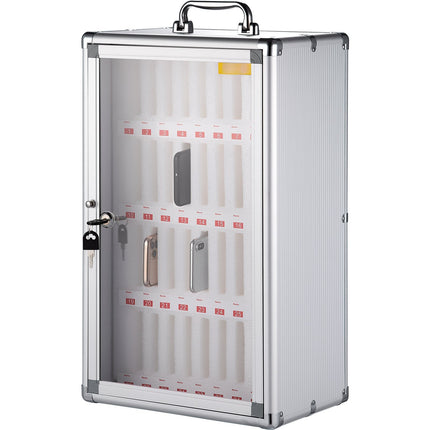 Cell Phone Storage Cabinet, 36 Slots, Key Lock, Wall Mount