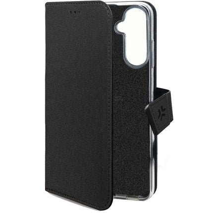 Celly Wally Wallet Case for Samsung Galaxy A18 and A17, Black, PU Leather