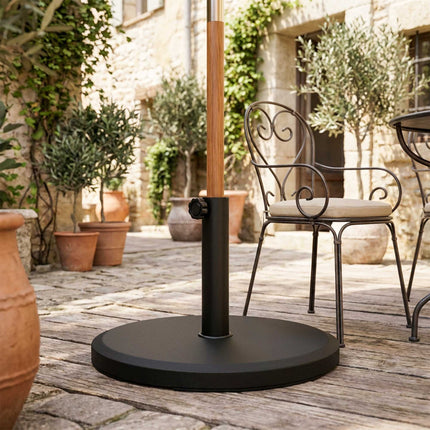 Cement Umbrella Base, 13kg, Round, Fits 34/38/48mm Poles