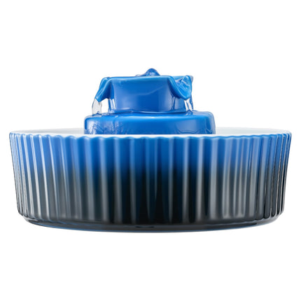 Ceramic Cat Water Fountain 2.1L, Quiet Pump, Filter