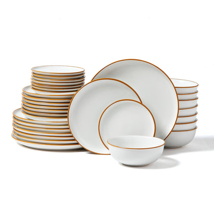 Ceramic Dinnerware Set, 32-Piece Service for 8, Ivory