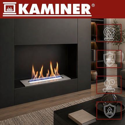 Ceramic Fibre Mat for Bio Fireplace 30 x 20 x 3 cm, Heat Resistant to 1300°C