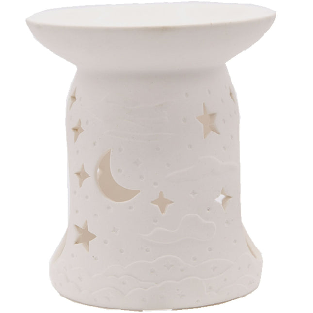 Ceramic Tea Light Aroma Lamp – White, Relaxing Atmosphere